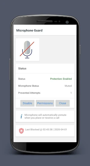Microphone Guard Screenshot 1