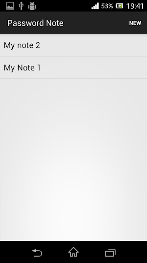 Password Note Screenshot 1