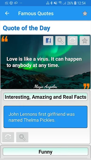 Free famous quotes, jokes, facts and humor Screenshot 1