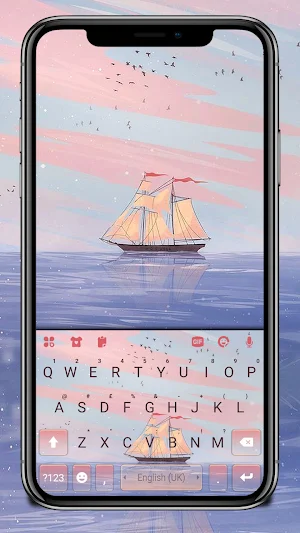 Aesthetic Sailing Keyboard Background Screenshot 0