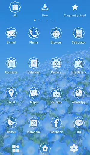 Beautiful Wallpaper Nemophila Field Theme Screenshot 2