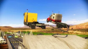 Chained Trucks against Ramp Screenshot 1