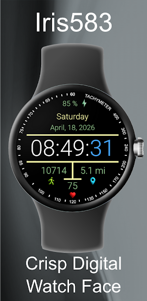 Iris583 Crisp Digital Watch Screenshot 0