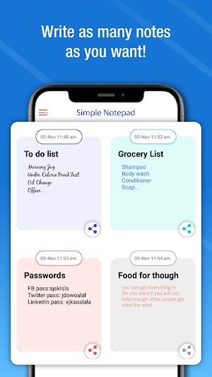 Simple Notepad – Color Note Screenshot 1