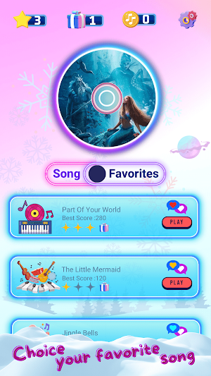 Ariel Mermaid Piano Game Screenshot 0