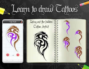 Learn to Draw Tattoos - Tattoo Studio Screenshot 2