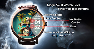 Magic Skull Watch Face Screenshot 0
