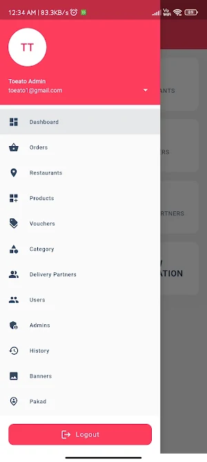 Toeato - Delivery Partner Screenshot 0