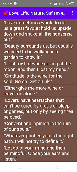 Rumi Quotes Offline-Motivation Screenshot 3