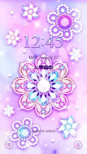 Jewel Pastel Flower- Wallpaper Screenshot 1