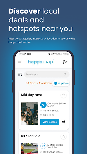 HAPPSMAP - Powered by Spotyaa Screenshot 1