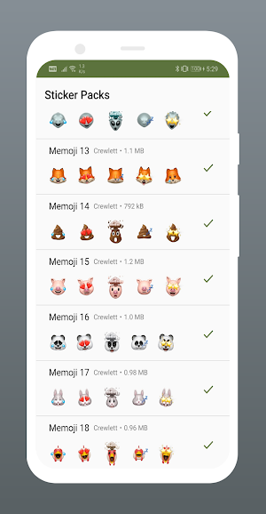 Memoji Cartoon Stickers for WhatsApp Screenshot 0