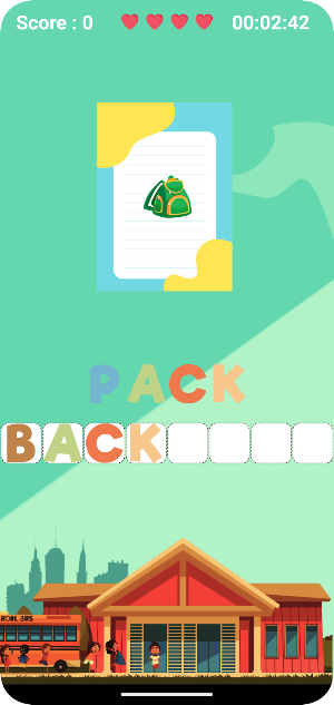 Back to School : Letter Game Screenshot 2