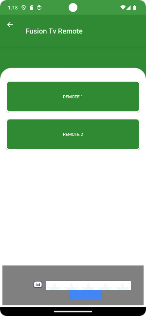 Remote control for Fusion Tv Screenshot 1