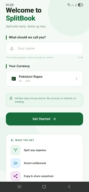 SplitBook - Split Bills Easy Screenshot 0