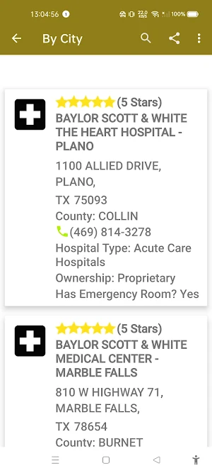 Hospital Ratings Screenshot 1