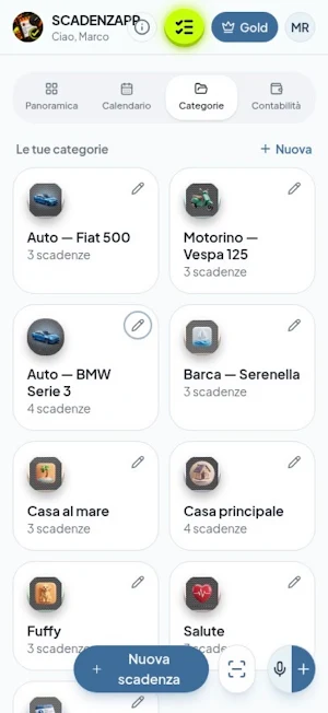 Scadenzapp Screenshot 2