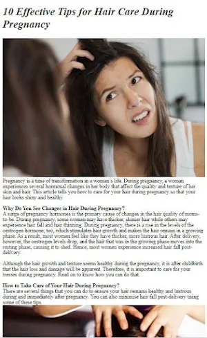 Hair Care During Pregnancy Screenshot 3