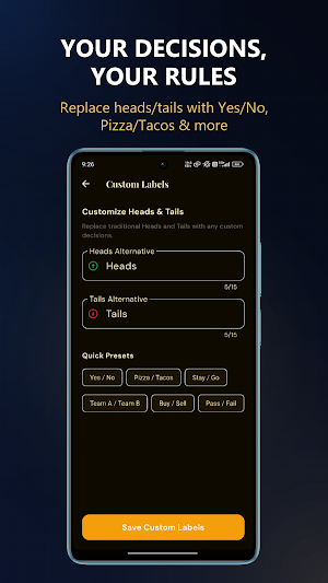 Coin Flip - Heads or Tails Screenshot 1
