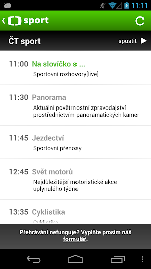 ČT sport Screenshot 3