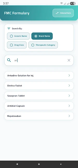 FMC Formulary Screenshot 1