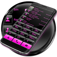 Dialer Gloss Black Pink Theme