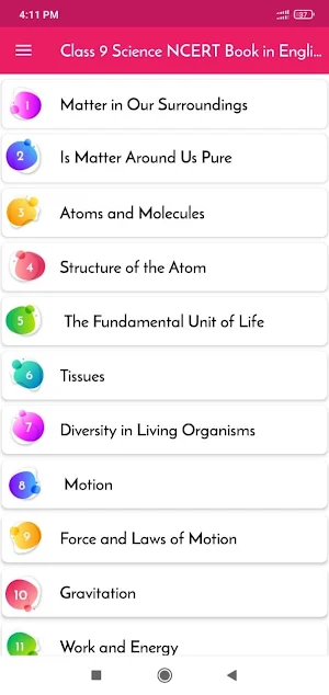 Class 9 Science NCERT Book Screenshot 1