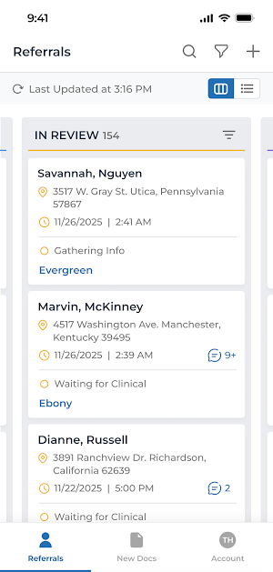 SNF Referral Tracker Screenshot 0