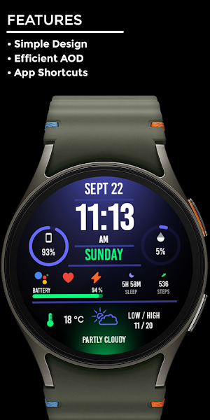 Nighty Digital 39 - watch face Screenshot 1