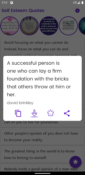 Self Esteem Quotes and Sayings Screenshot 1