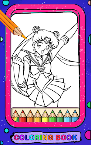 Sailor Moon Coloring Book Game Screenshot 1