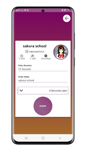 Sakura school fake video call Screenshot 0