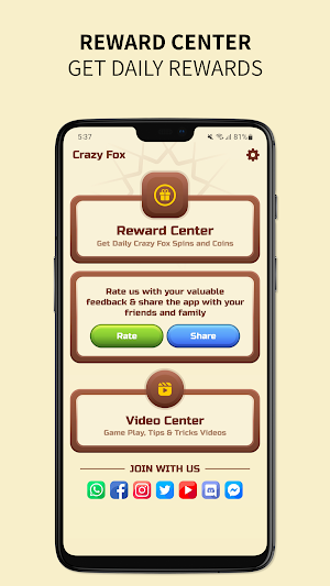 Crazy Fox Spin Rewards Screenshot 1