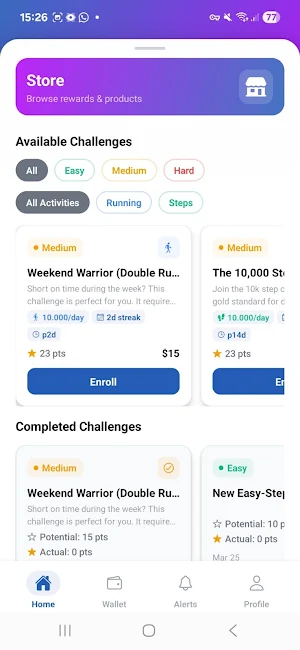 Burn2Earn: Fitness Rewards Screenshot 1