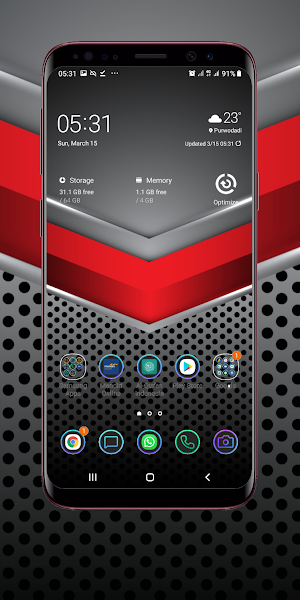 Red And Gray Wallpaper Screenshot 2