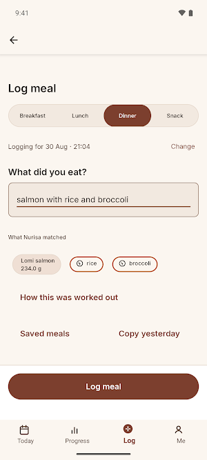 Nurisa: Food Diary & Habits Screenshot 1