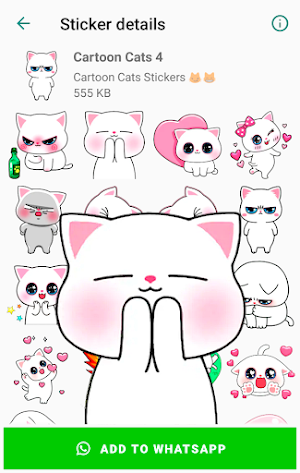 Cartoon Cat Stickers for WhatsApp Screenshot 3