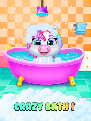 Unicorn Mom & Newborn - Babysitter Game Screenshot 1