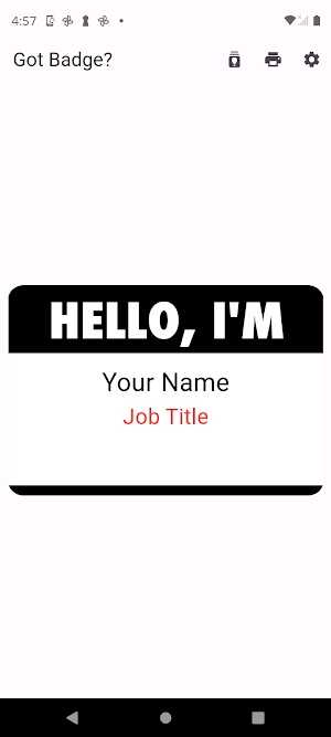 Quick Name Badge Screenshot 0