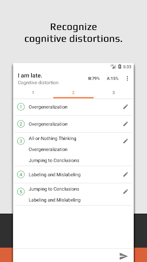 Cognitive Therapy: Three Columns Screenshot 2