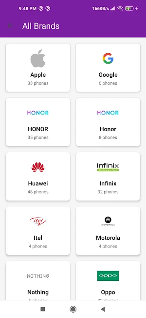 Smartphone Prices & Specs Screenshot 1