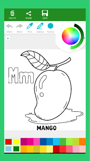 Alphabet Fruits Coloring Book Screenshot 2