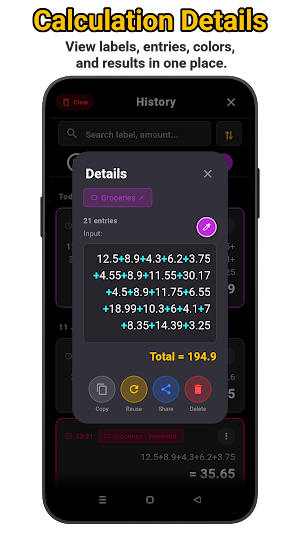 Smartz Calculator with History Screenshot 2
