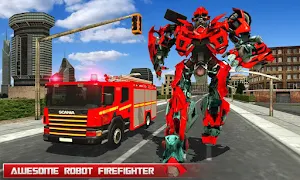 Fire Truck Real Robot Transformation: Robot Wars Screenshot 0