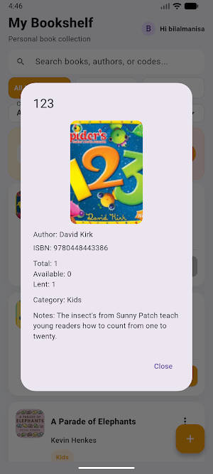 My Bookshelf - Book Inventory Screenshot 2