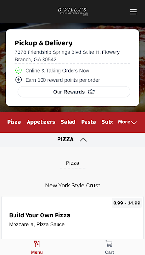 D’Villa’s Italian Pizzeria Screenshot 1