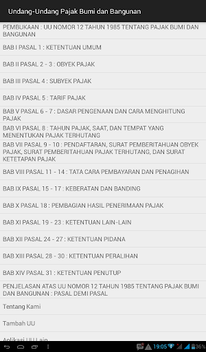 Undang2 Pajak Bumi & Bangunan Screenshot 1