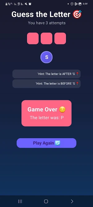 Guess the Letter Screenshot 1