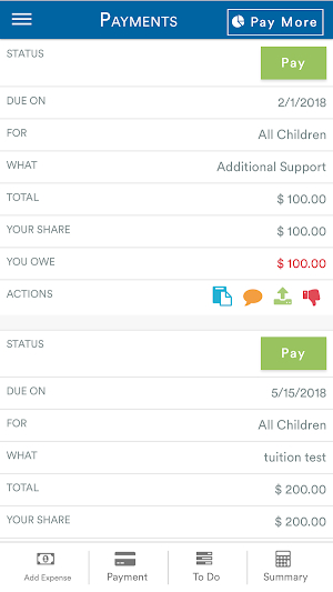 Child Support, Expenses & Alimony for Co Parents Screenshot 3