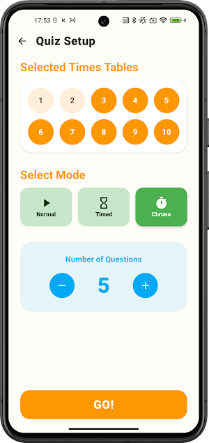 Times Table Quiz Screenshot 1